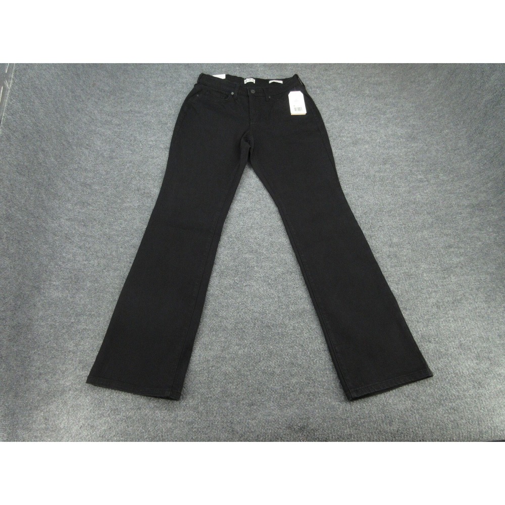 Wonderly Womens Jeans Bootcut NWT Black Mid Rise Slight Flare Stretch 6R